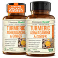 Turmeric Curcumin & Ashwagandha Capsules - Joint Support Supplement (2 pack)